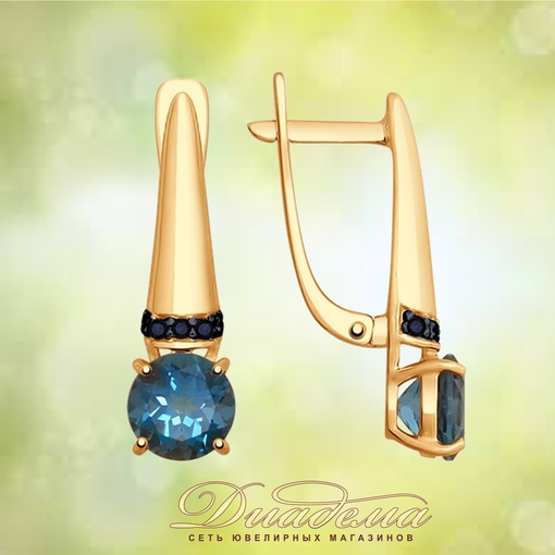 Серьги с топазоми